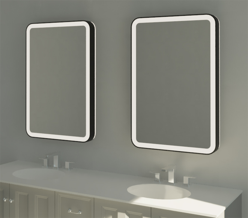 Rounded Rectangle LED Mirror